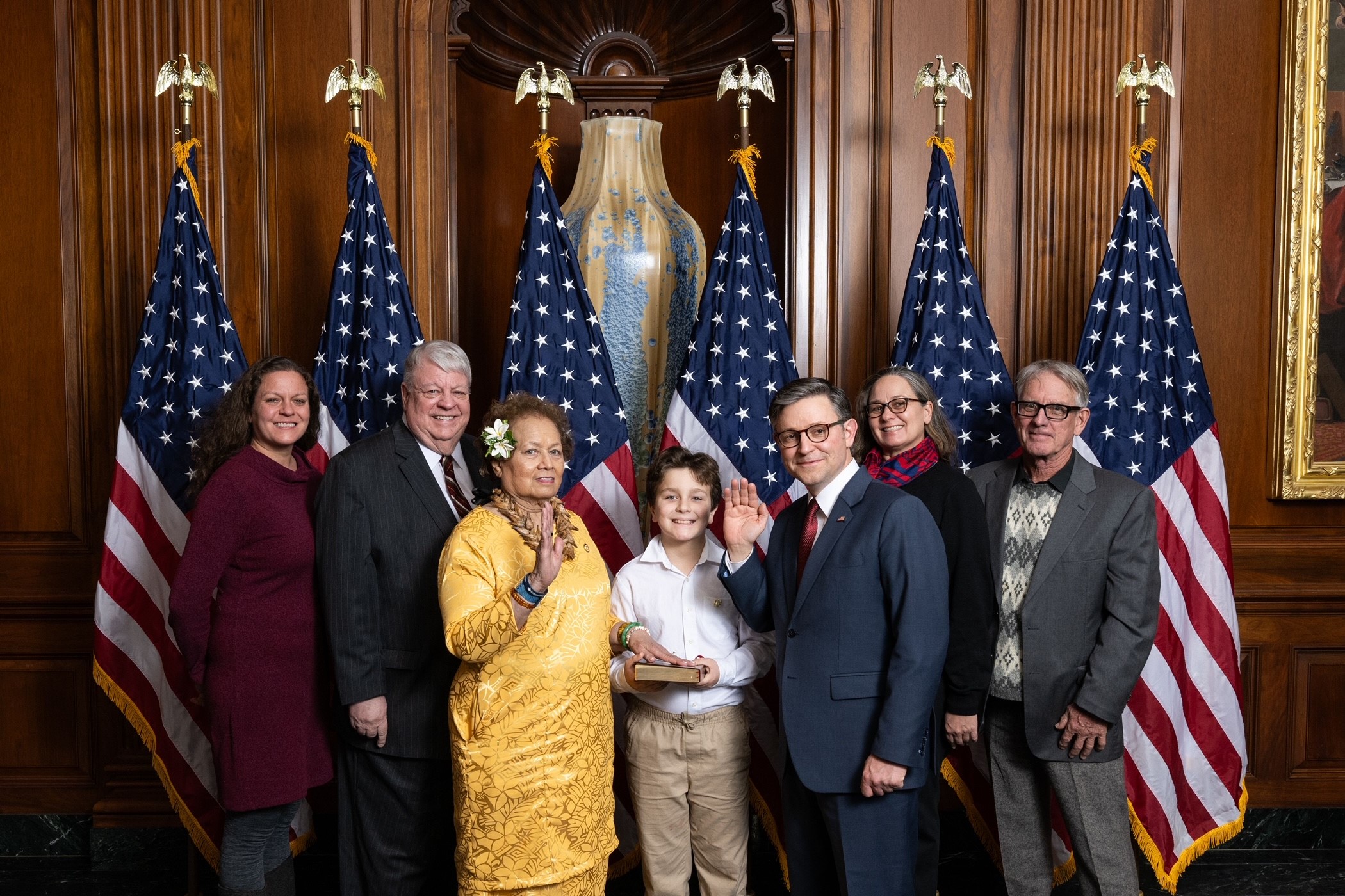 Swearing in family photo