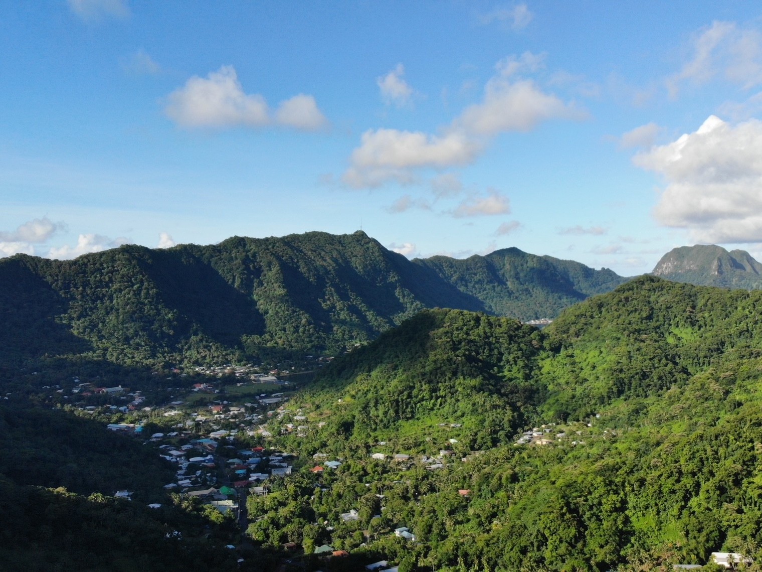 A view of the green mountainsides of Tutuila from 2019 - photo by Congresswoman Amata's office