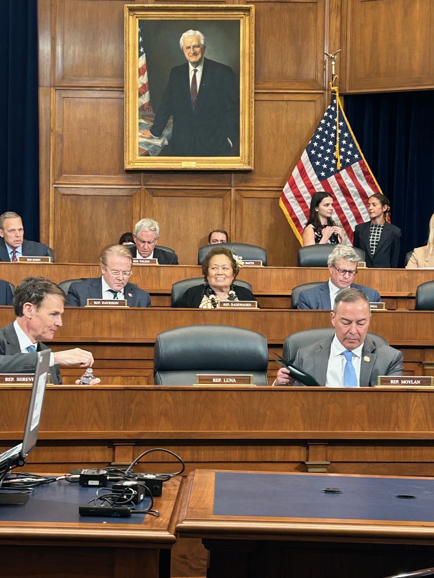 Congresswoman Amata during votes Tuesday in the Foreign Affairs Committee