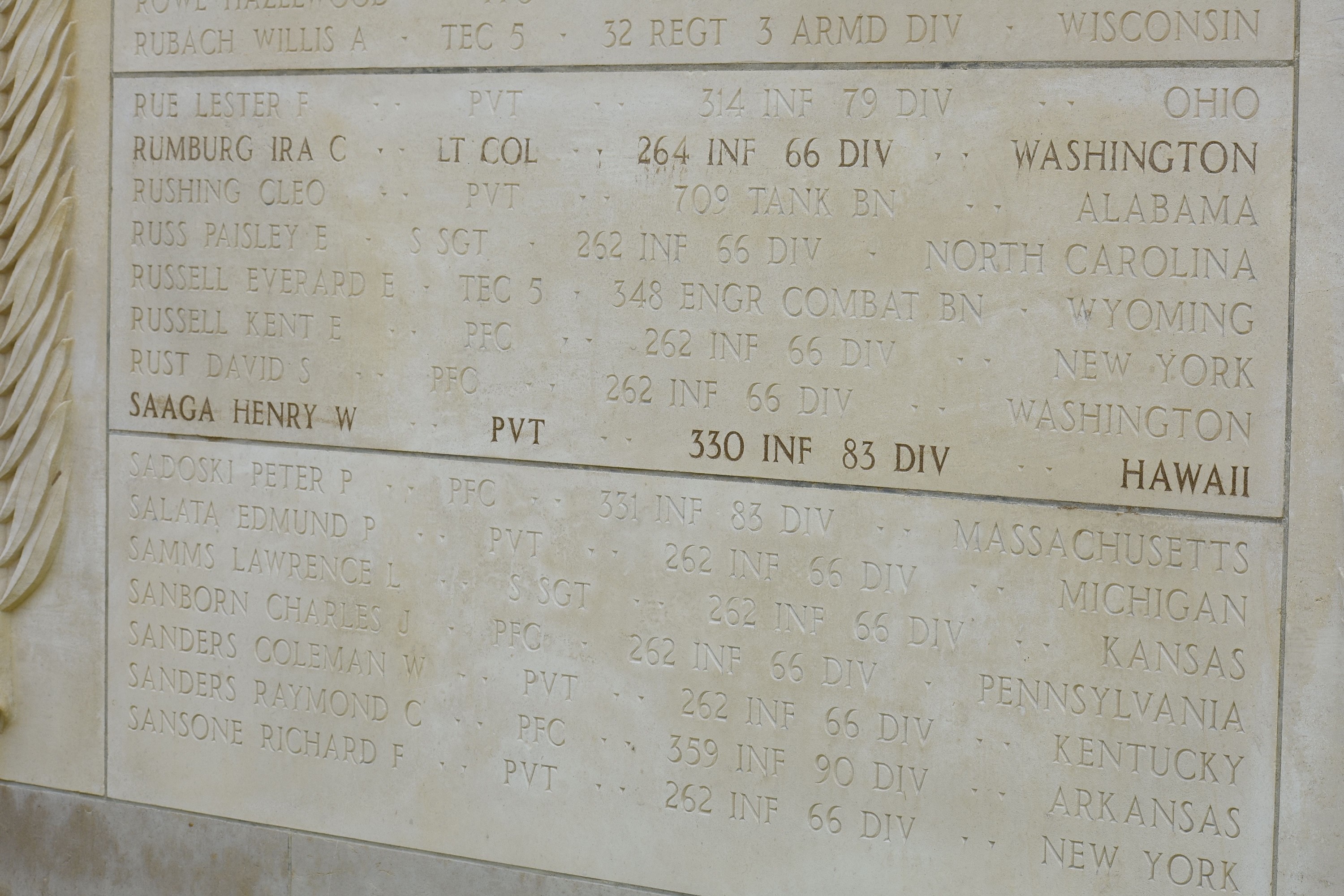 Henry Saaga's name enshrined in France