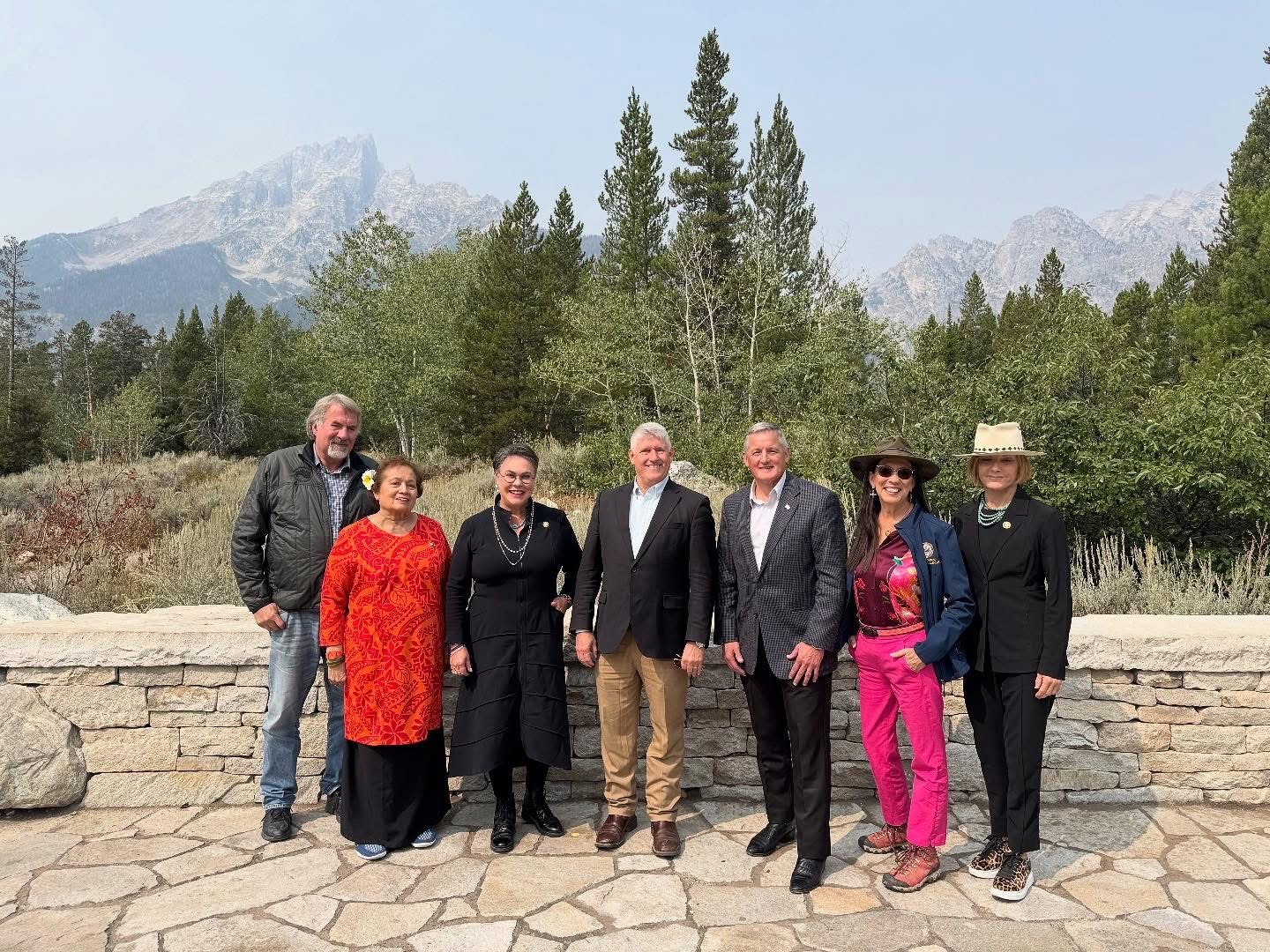 L to R - Rep. LaMalfa, Rep. Amata, Chairwoman Hageman; Rep. Downing; Chairman Bruce Westerman; Rep. Leger-Fernandez, Rep. Lee