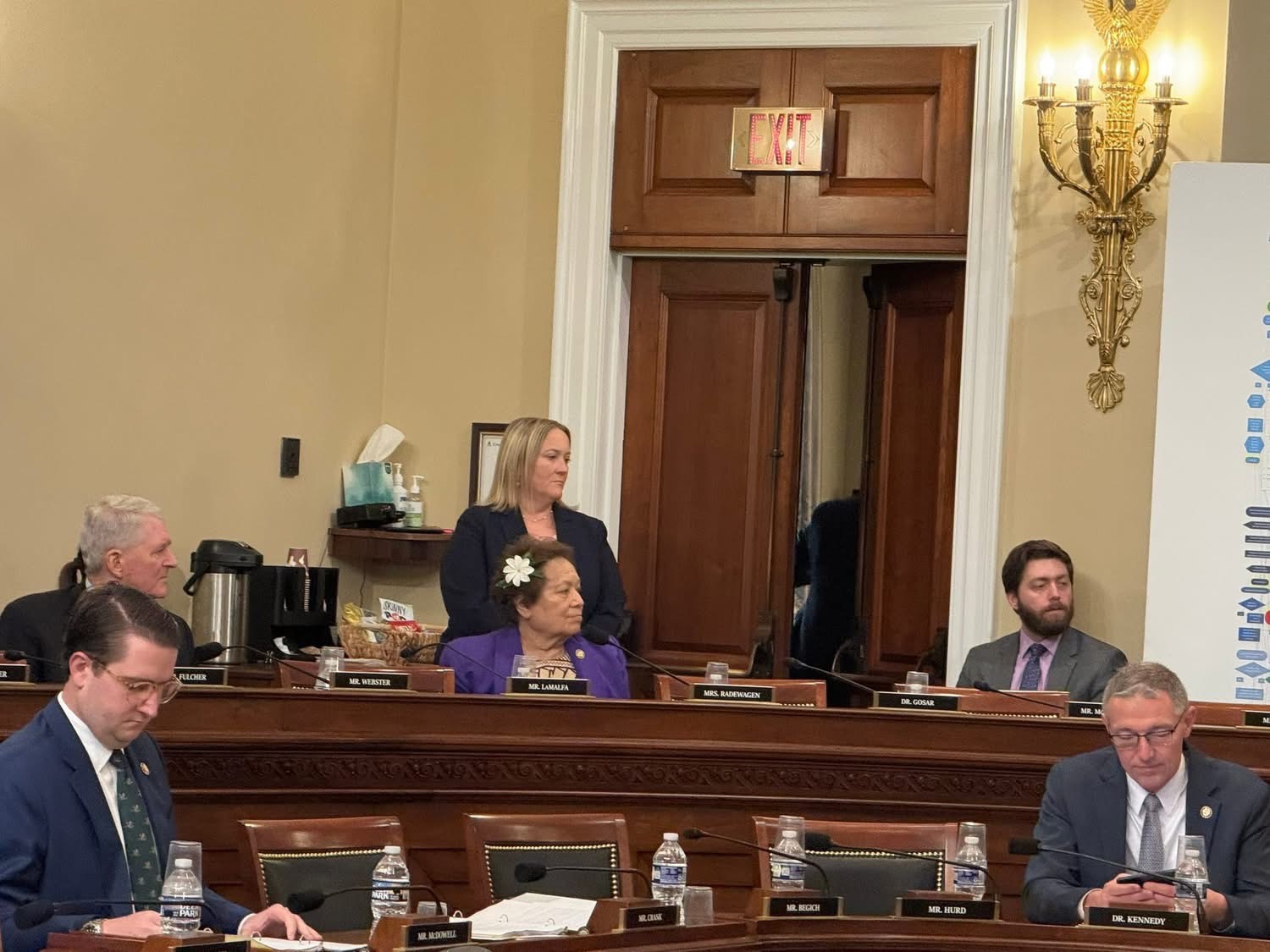 Pictured in the full House Natural Resources Committee legislative hearing