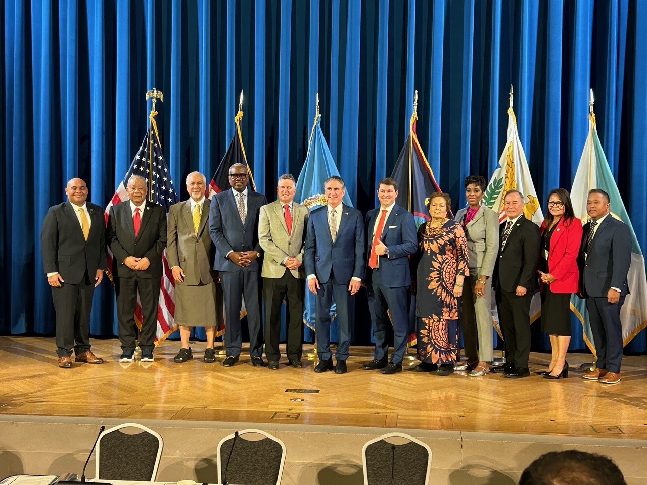 Secretary Burgum (center) with leaders for IGIA meeting