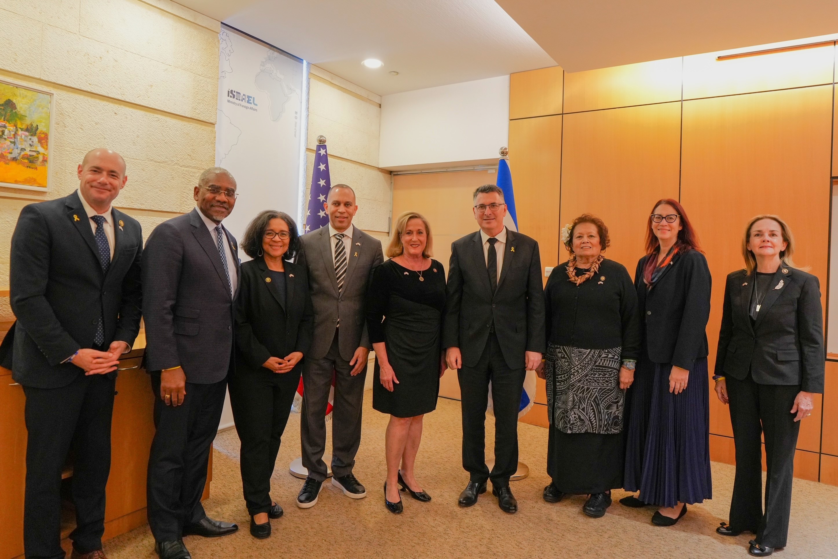 U.S. Delegation with Foreign Minister Gideon Sa'ar