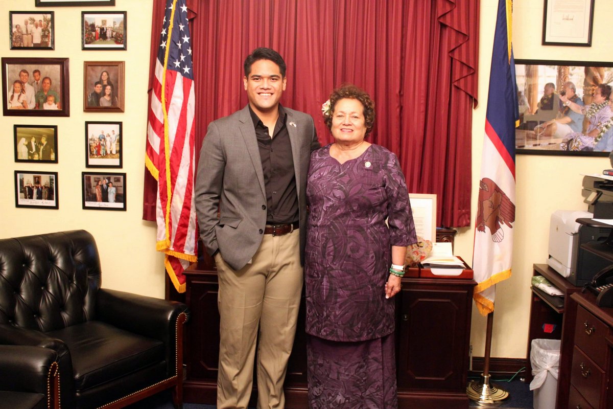 Congresswoman Amata and Rangel Fellowship recipient John Iosefo