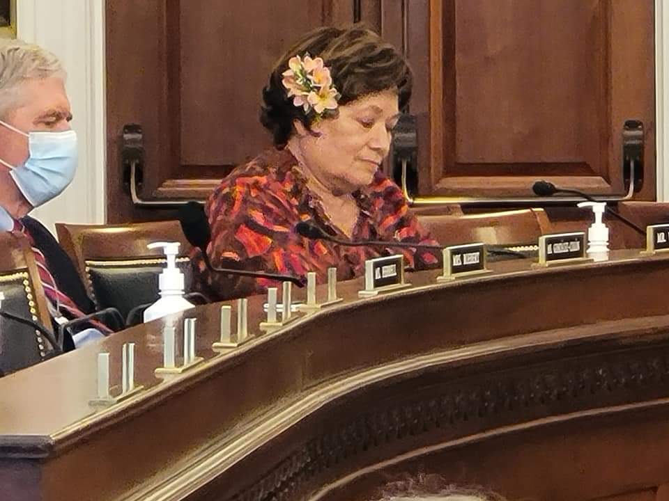 Amata at hearing where she discussed coral reefs