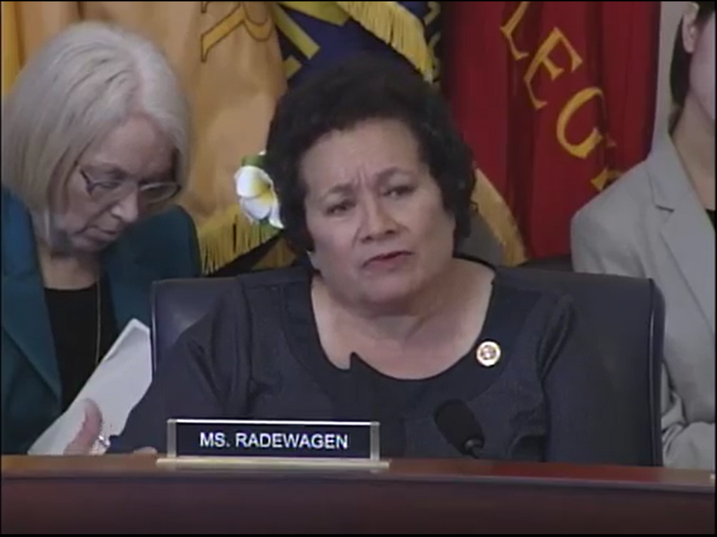 Amata questions a witness at a veterans hearing earlier this week