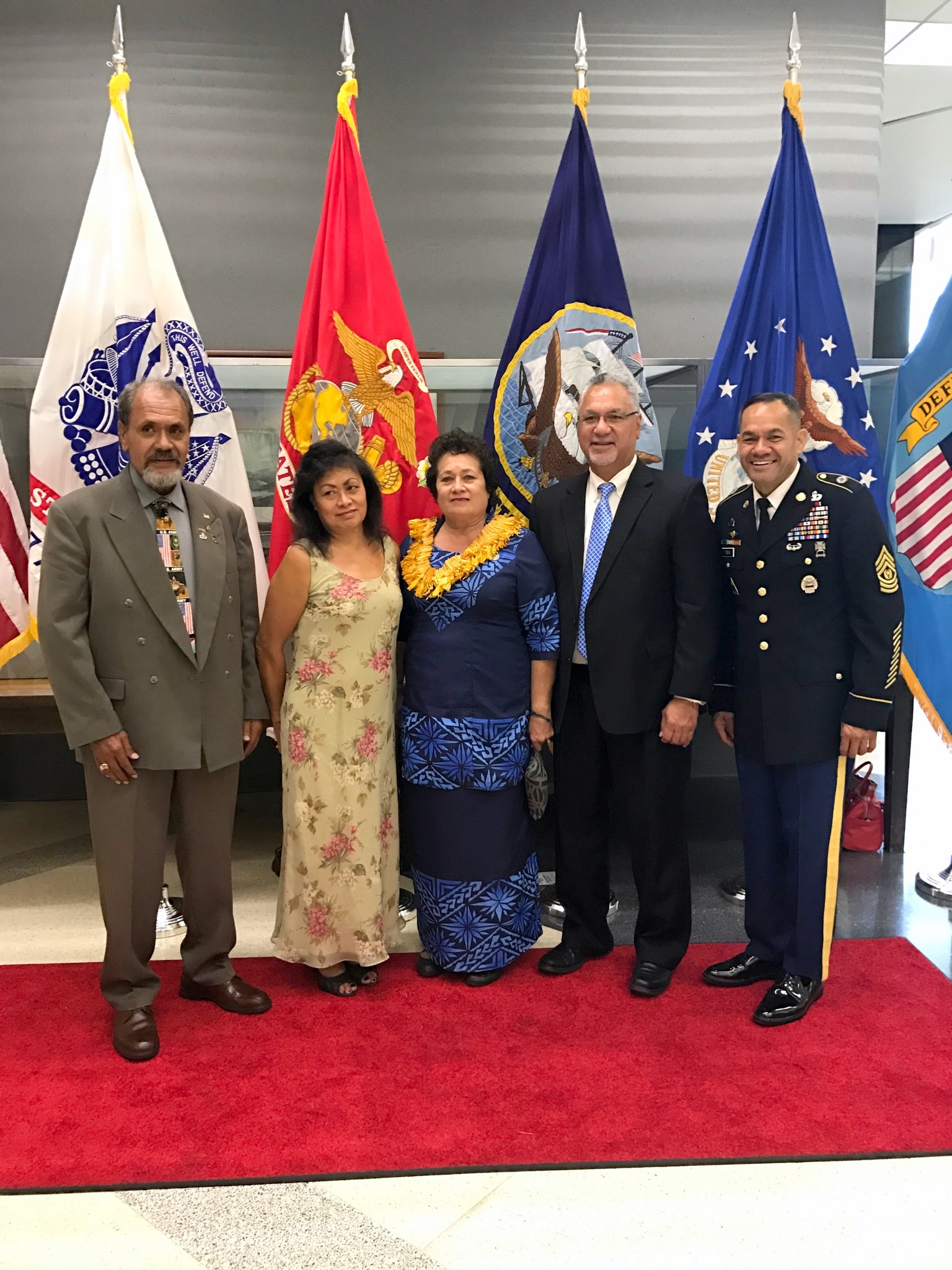 Amata with CSM Charles Tobin Nikolao Pula