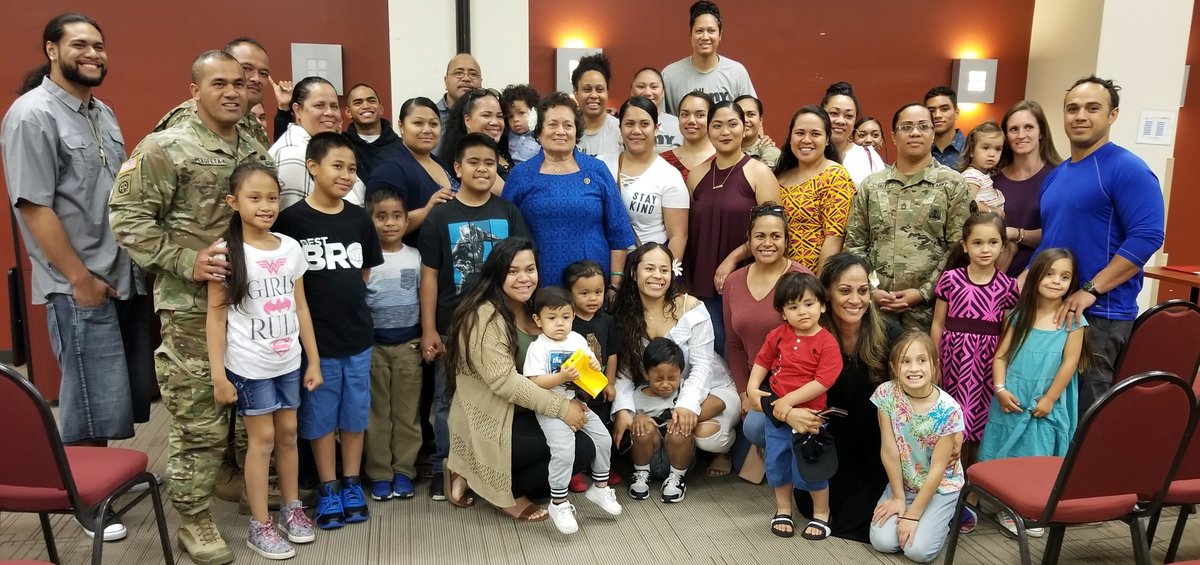 Amata with families and Soldiers at Fort Bragg