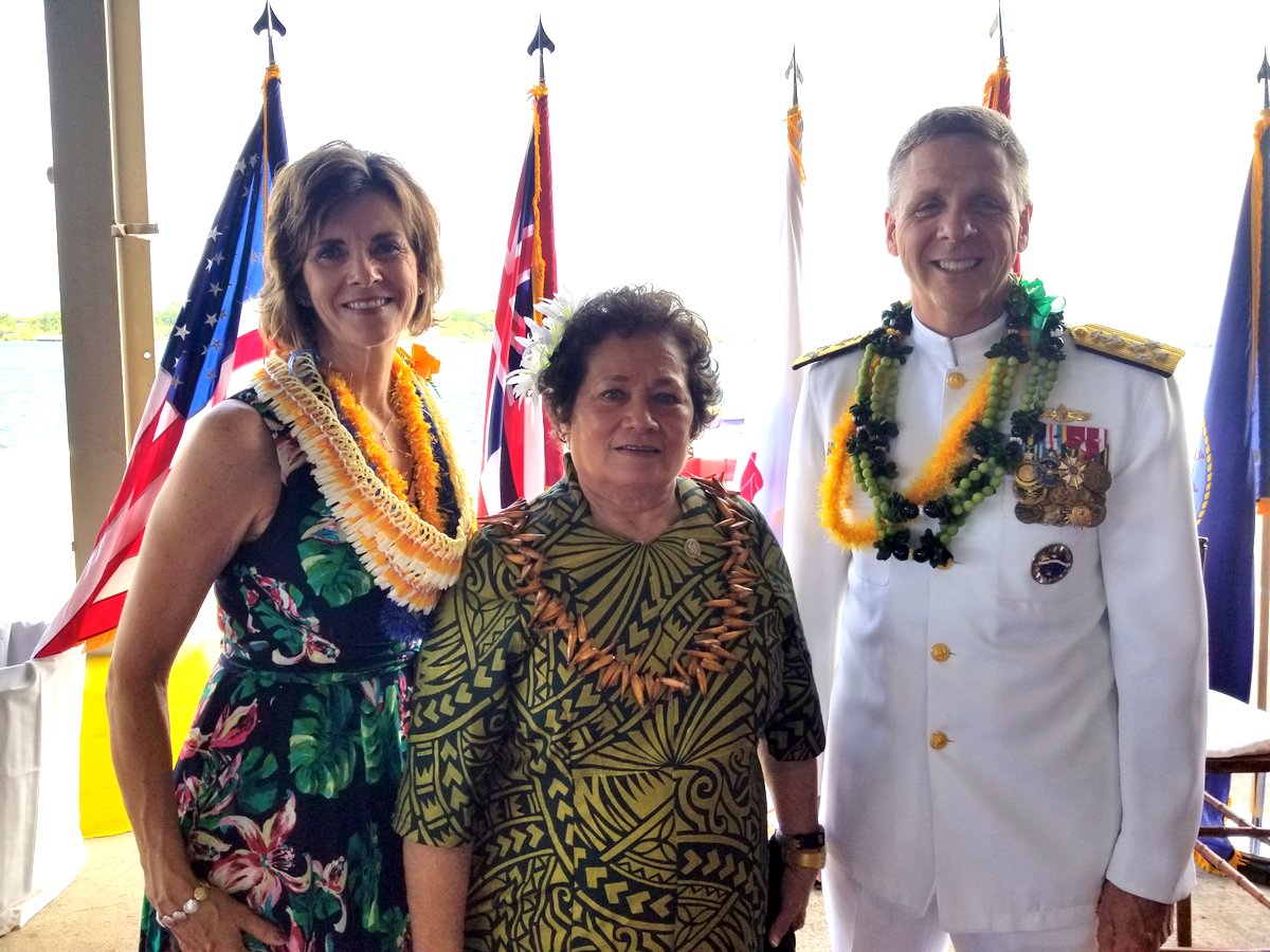 Amata with the Commander of PACOM ADM Phil and Mrs. Davidson