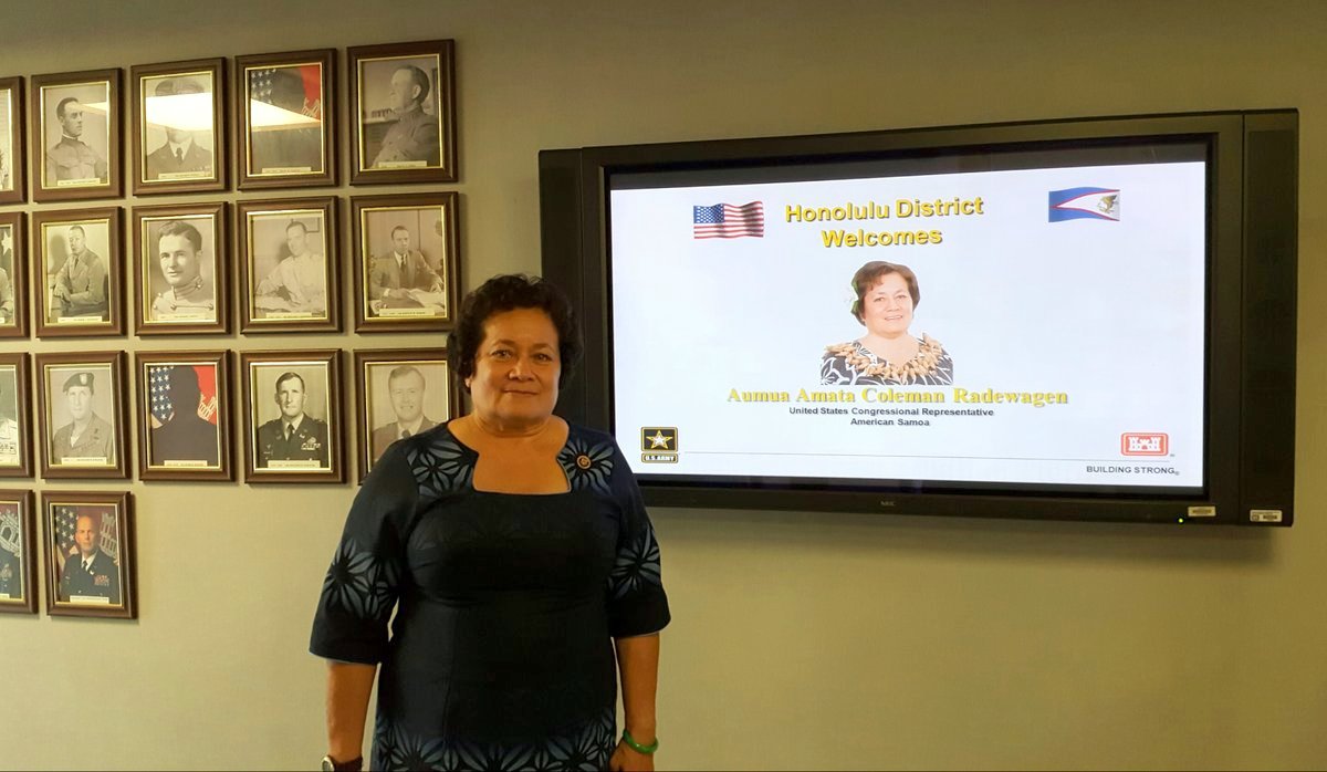 Aumua enters the U.S. Army Corps of Engineers headquarters