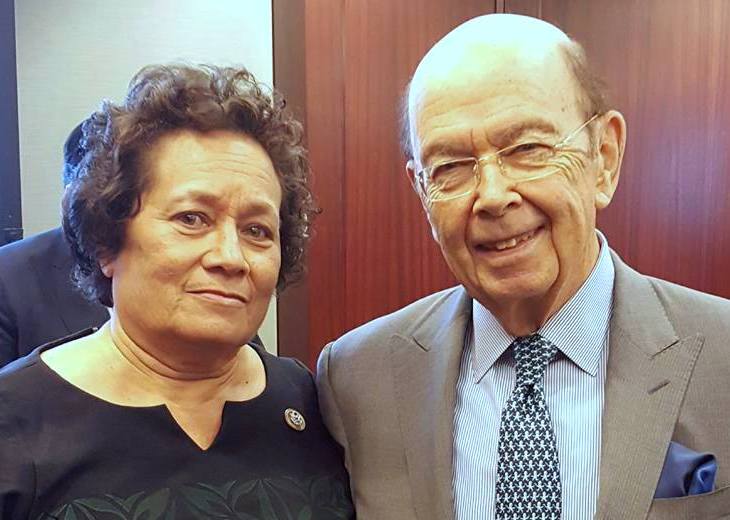 Congresswoman Amata and Commerce Secretary Wilbur Ross