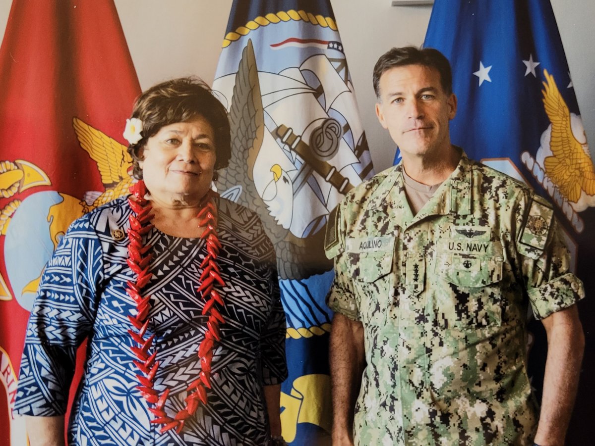 Congresswoman Amata and Indo-Pacific Commander Admiral John Aquilino