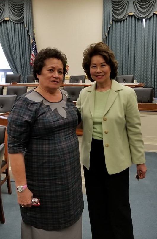 Congresswoman Amata and U.S. Transportation Secretary Elaine Chao