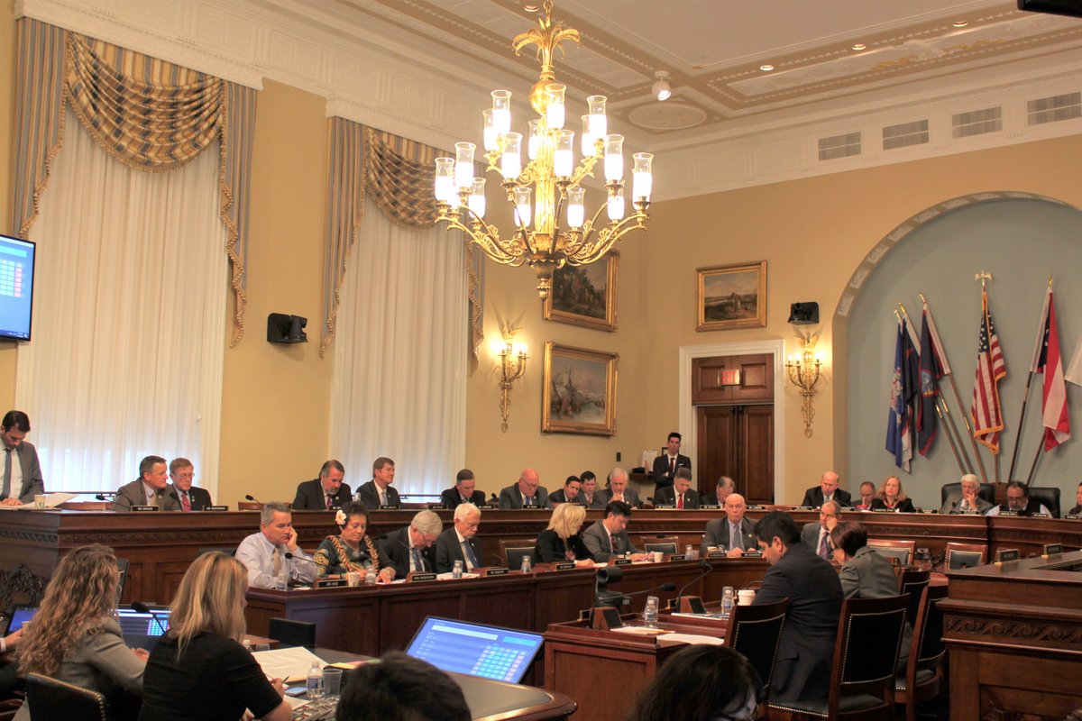 Congresswoman Amata and the Natural Resources Committee during consideration of her bill