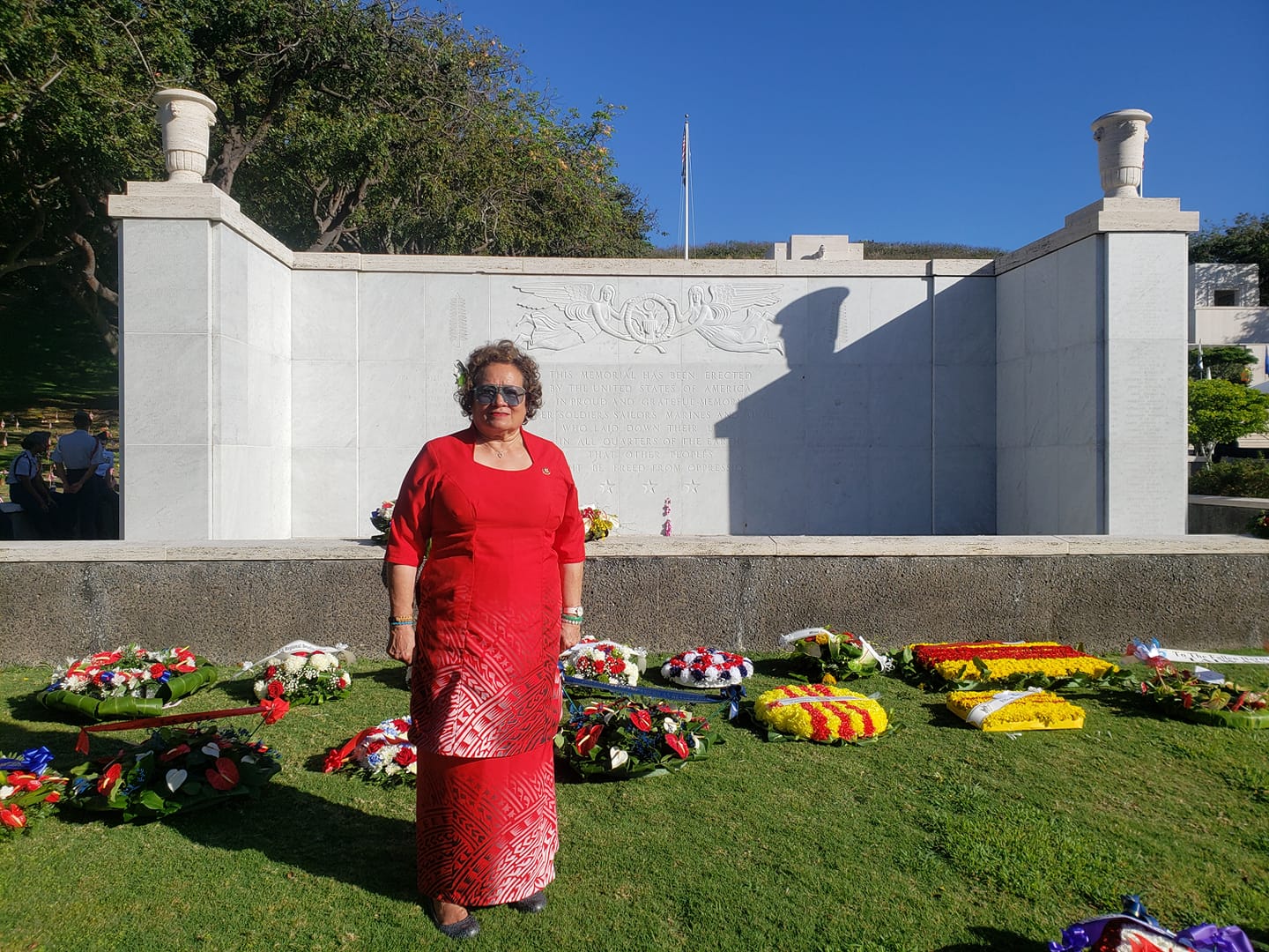 Congresswoman Amata at National Memorial Cemetery of the Pacific