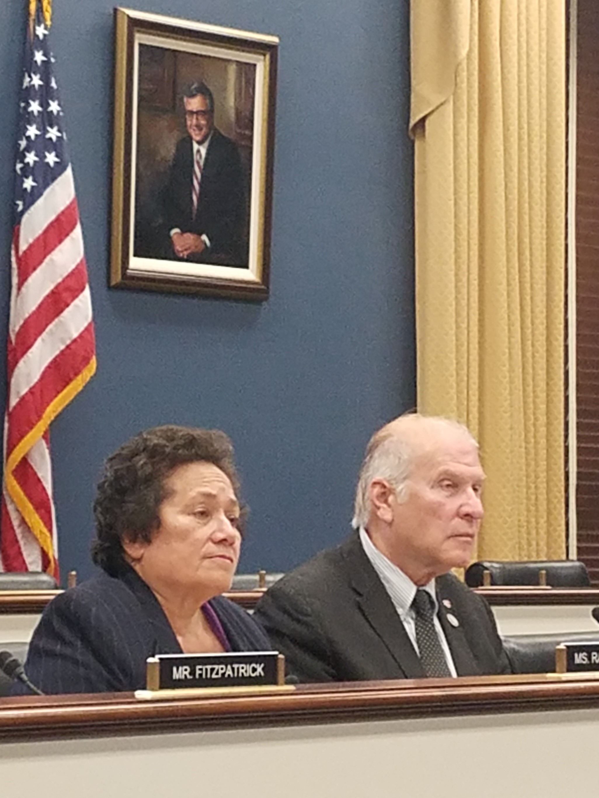 Congresswoman Amata beside Chairman Chabot in recent Committee proceeding
