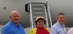 Congresswoman Amata in 2017 with Natural Resources Ranking Member Westerman and Agriculture Ranking Member Glenn Thompson, another cosponsor of this bill