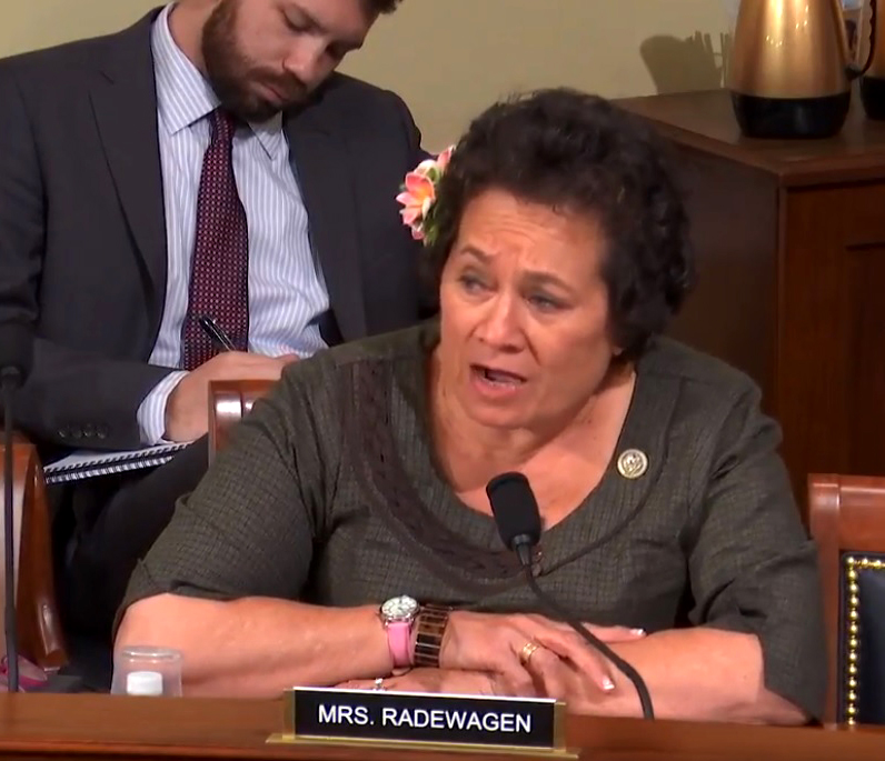 Congresswoman Amata speaking recently in Committee