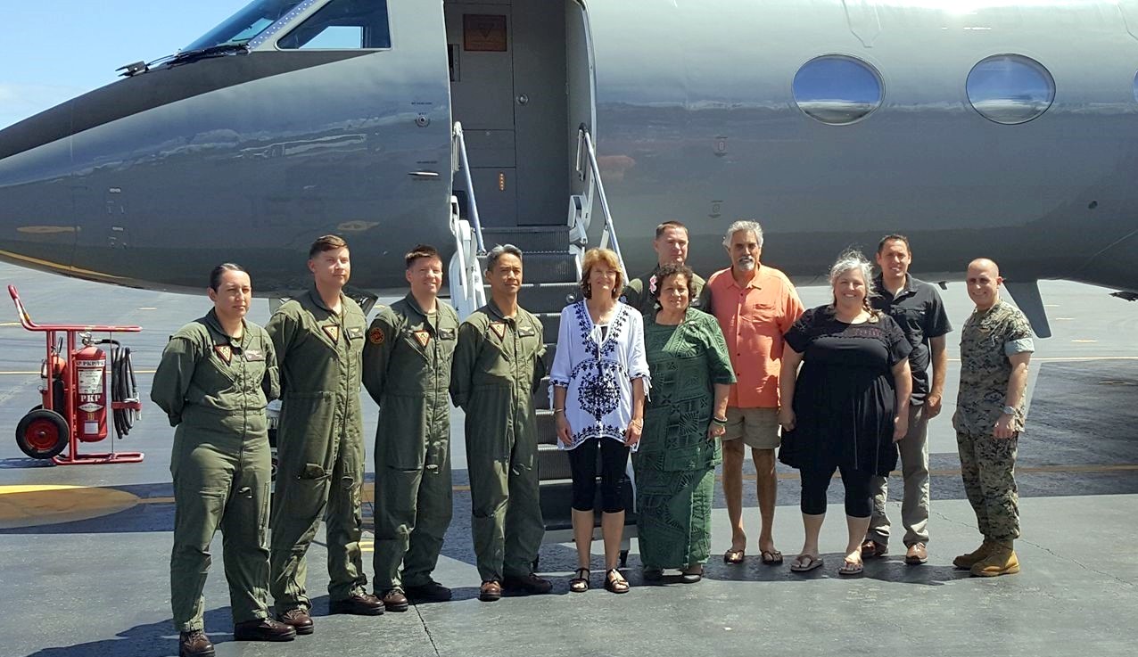 Congresswoman Amata with Chairman Murkowski and the flight crew