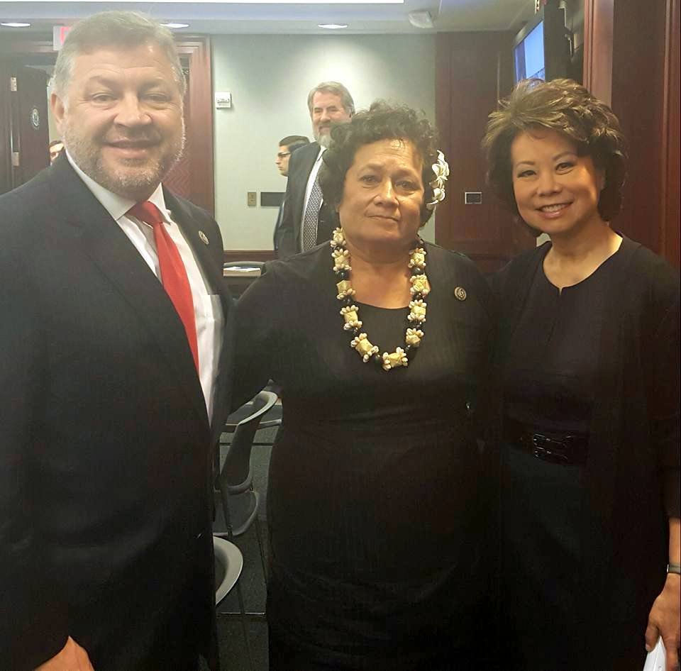 Congresswoman Amata with Chairman Shuster and Secretary Chao