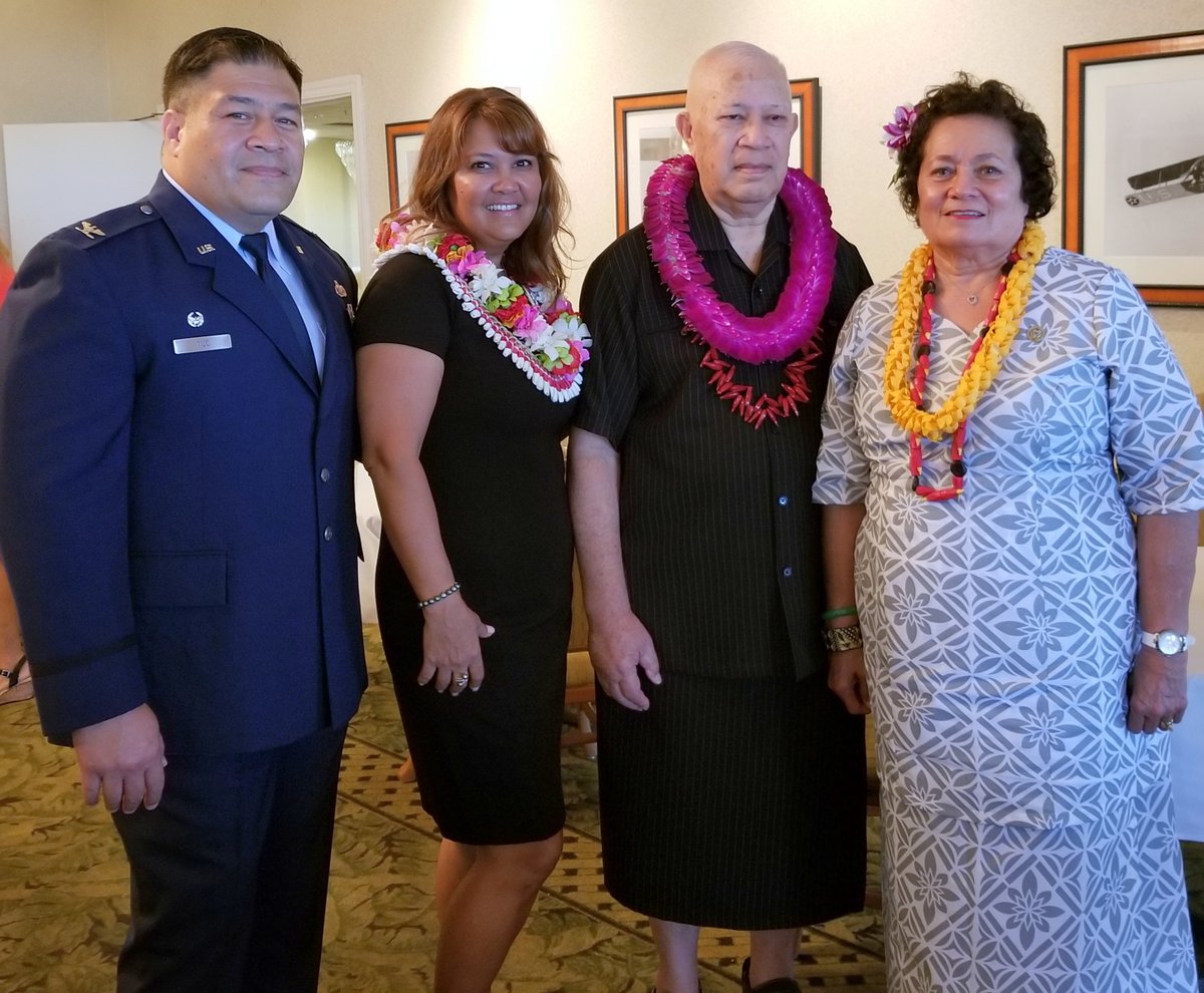 Congresswoman Amata with Colonel Tilo, Mrs. Tilo and Senator Tilo of Aua Village