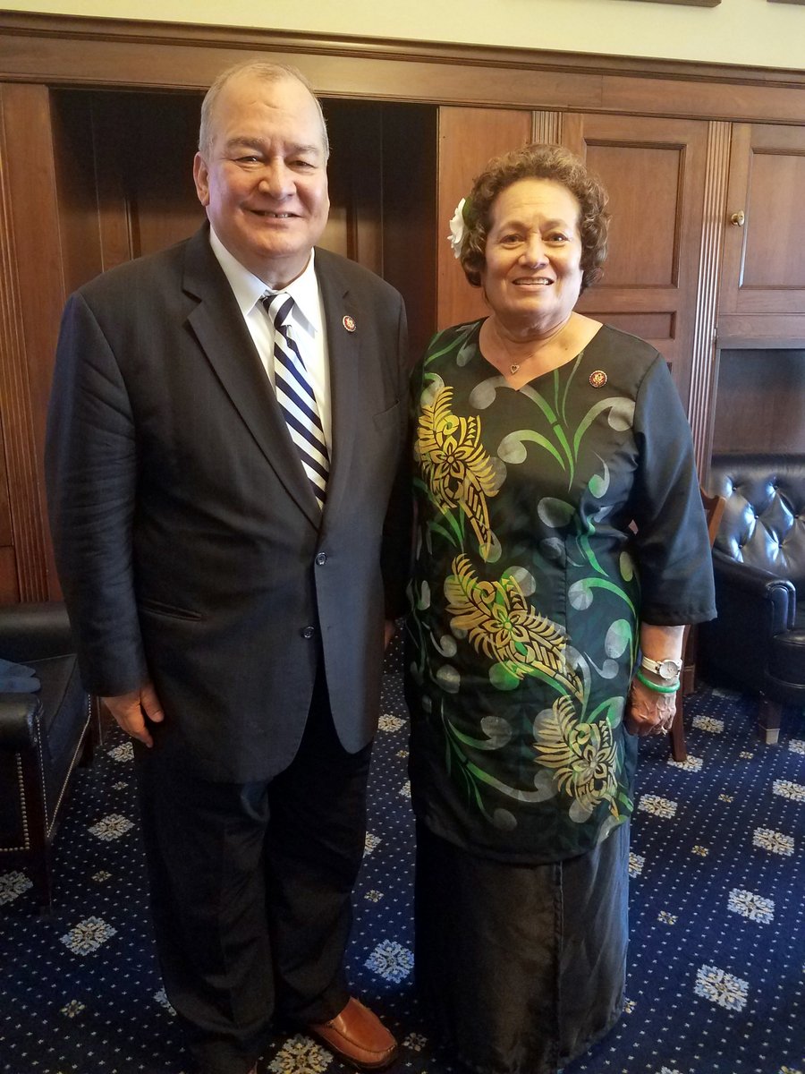 Congresswoman Amata with Congressman Sablan