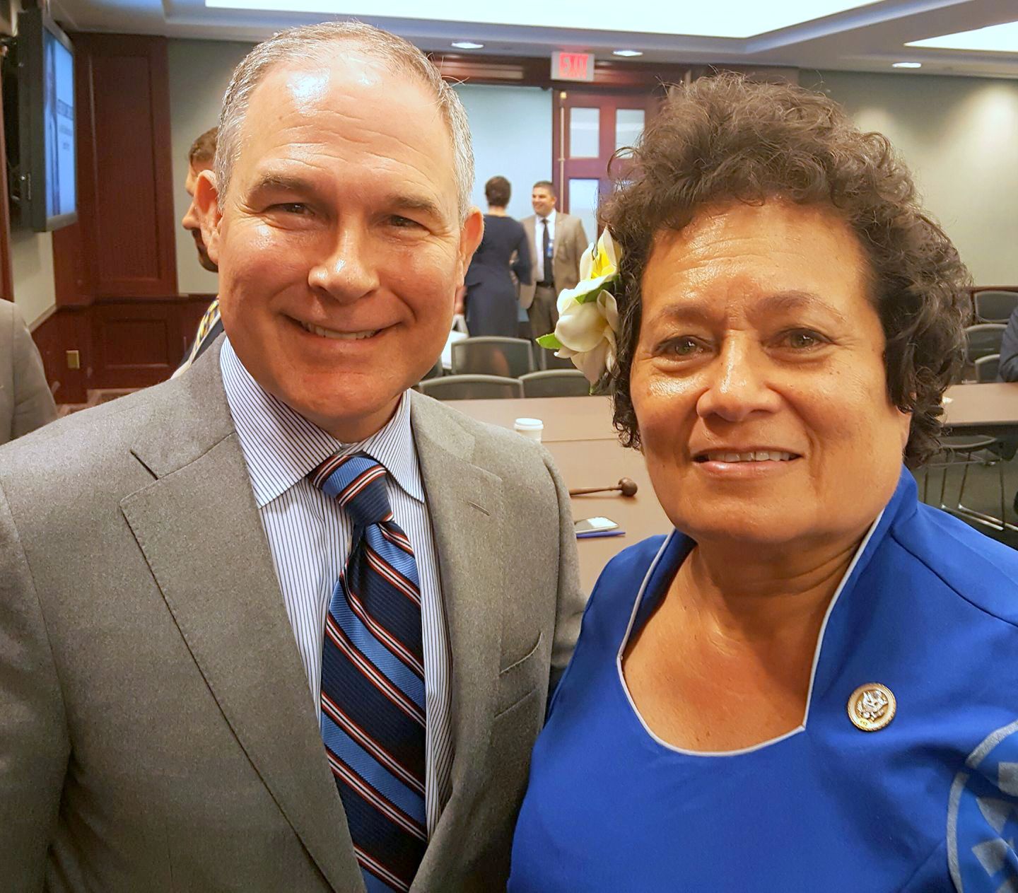 Congresswoman Amata with EPA Director Scott Pruitt in the U.S. Capitol