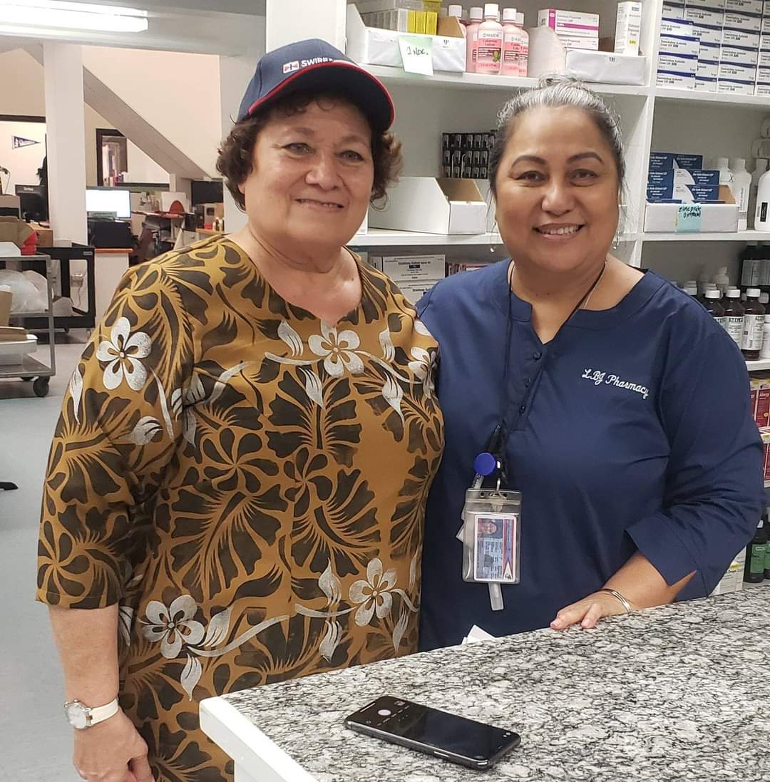Congresswoman Amata with LBJ Pharmacist Dr. Evelyn Ah Hing Faaiuaso (another of our Veterans)