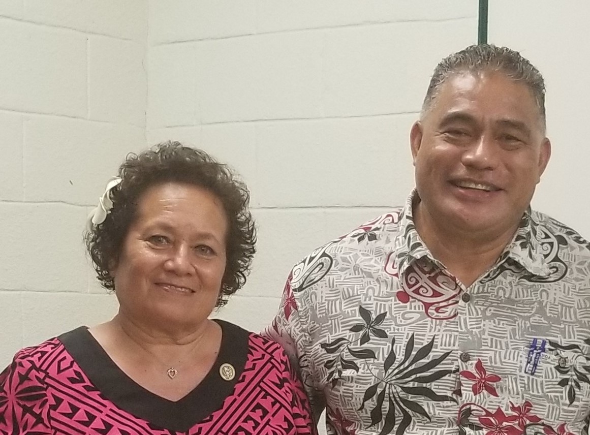 Congresswoman Aumua with Director Motusa