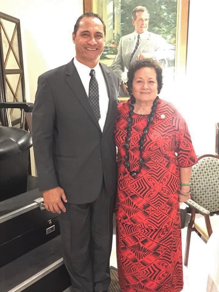 Congresswoman Uifa'atali Amata and Director Taotasi Archie Soliai
