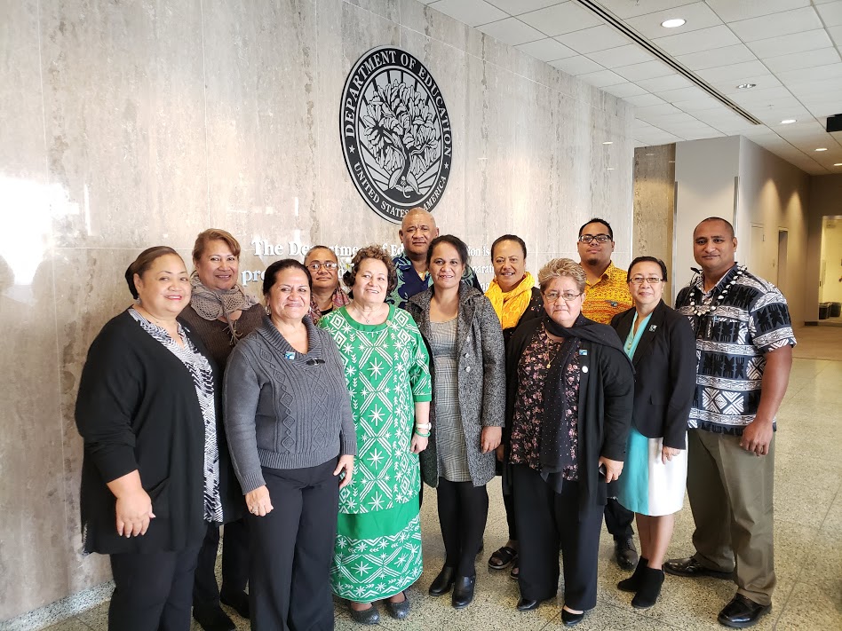 Education professionals from American Samoa last year including Director Dr. Ruth Matagi-Tofiga visit the US Department of Education in DC
