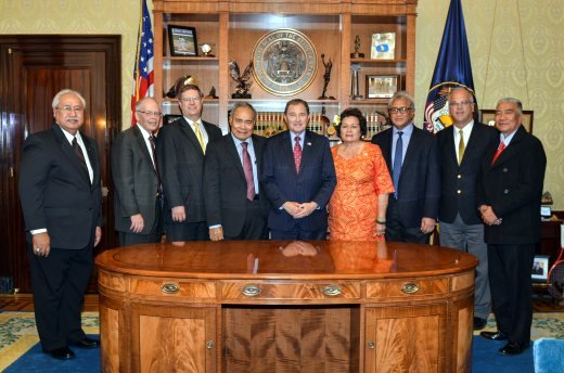 Governor Moliga and Aumua Amata with Utah Gov Herbert