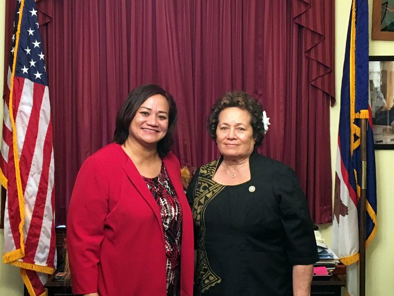 Rep Amata and Administrator Lisa Tuato'o