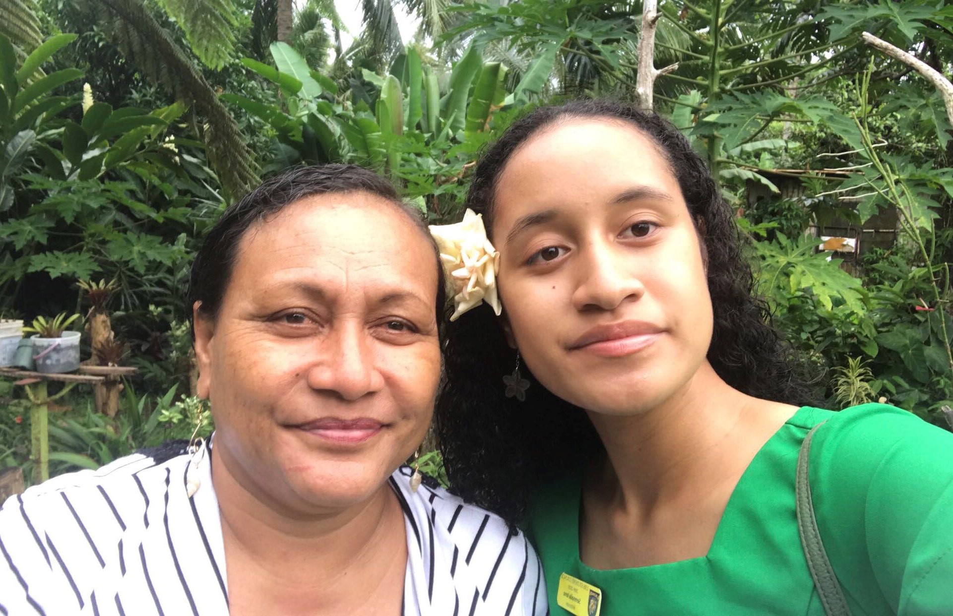 Serenalia Iona upon acceptance to USAFA with her mother Fili Iona with her special thanks also to Elielia Galemoa