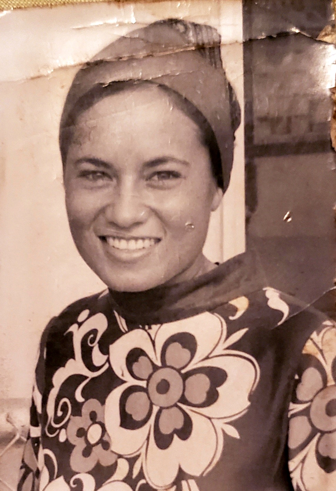 This picture of Amata was taken in Saipan during her time as a Peace Corps staffer