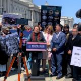Congresswoman Amata urging full Veterans services at Capitol presser