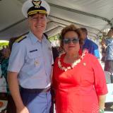 Congresswoman Amata with Admiral Kevin Lunday, now Acting Commandant - file photo