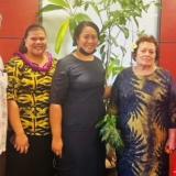 Congresswoman Uifaatali and Director Motusa with his immediate staff