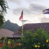 Flag flying in American Samoa.