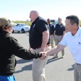 Greeting those leading Maui efforts