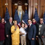 Swearing in family photo
