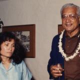 Amata (approximately 1983) at Government House at Maugaoali'i with Fiji's first Prime Minister and later President H.E. Ratu Sir Kamisese Mara