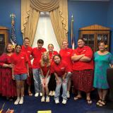 Chief of Staff Leafaina Tavai hosted scholars on behalf of Congresswoman Amata