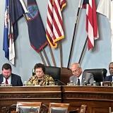 Congresswoman Amata and Congressman Sablan earlier this year presiding over a hearing