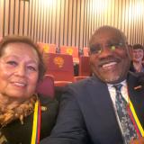 Congresswoman Amata and Ranking Member Meeks at the ceremonies in Colombia