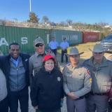 Congresswoman Amata with Border Patrol officers and Reps Ron Estes, Burgess Owens and Joe Wilson