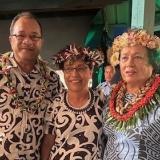 Congresswoman Amata with President Heine and her husband the First Gentleman of RMI Tommy Kijiner 
