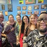 District Office intern Haylie-Jeanette Tuiasosopo, center, with members of Congresswoman Uifa’atali Amata’s American Samoa District Office staff.