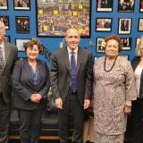 From left - Congresswoman's Legislative Director Richard Stanton, Managing Director Cumminsky, Senior VP and Treasurer Pieper, Congresswoman Amata, Senior VP for Public Affairs Rakow, and Government 